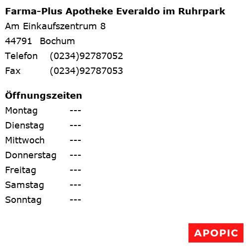 Bild von Farma-Plus Apotheke Everaldo im Ruhrpark in Bochum