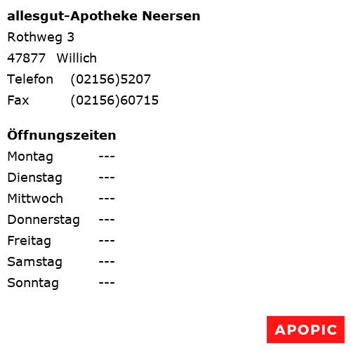Bild von allesgut-Apotheke Neersen in Willich