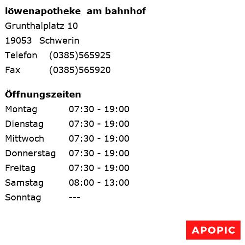 Bild von löwenapotheke  am bahnhof in Schwerin