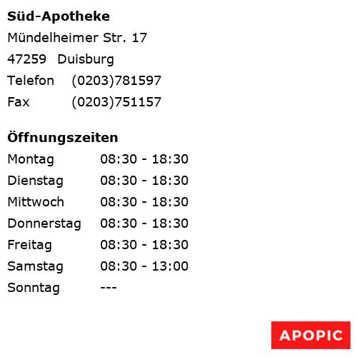 Bild von Süd-Apotheke in Duisburg