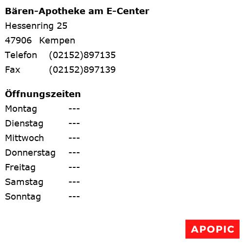 Bild von Bären-Apotheke am E-Center in Kempen