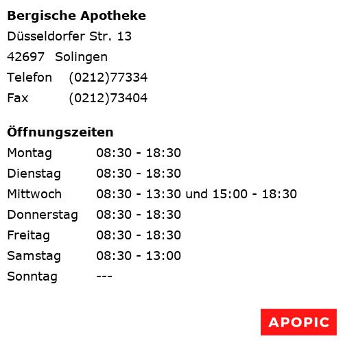 Bild von Bergische Apotheke in Solingen