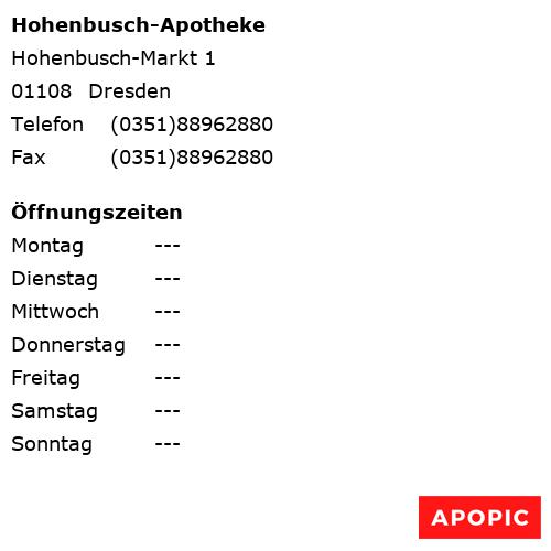 Bild von Hohenbusch-Apotheke in Dresden