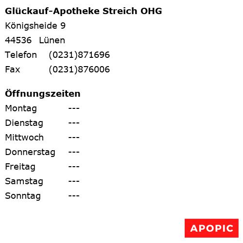 Bild von Glückauf-Apotheke Streich OHG in Lünen