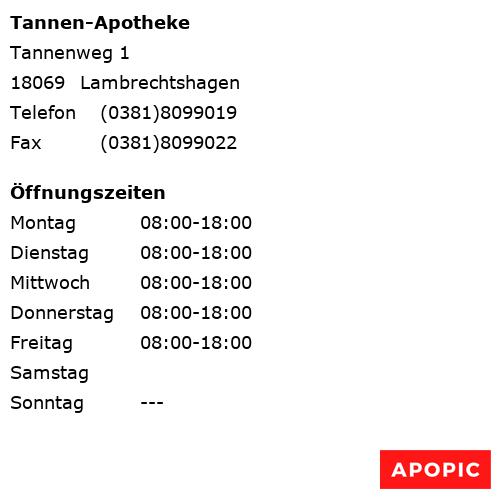 Bild von Tannen-Apotheke in Lambrechtshagen