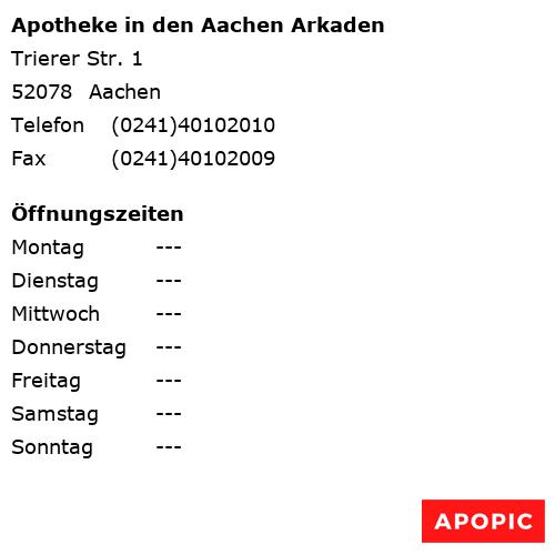 Bild von Apotheke in den Aachen Arkaden in Aachen