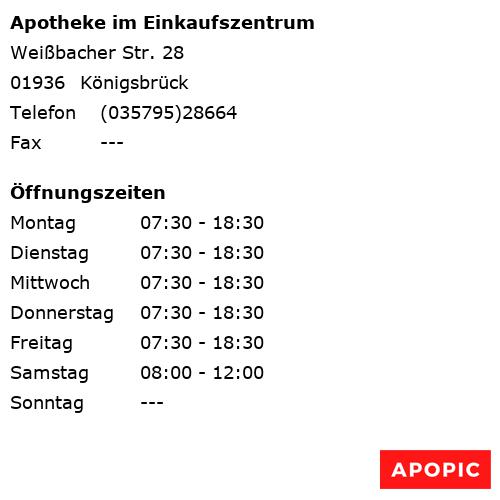 Bild von Apotheke im Einkaufszentrum in Königsbrück