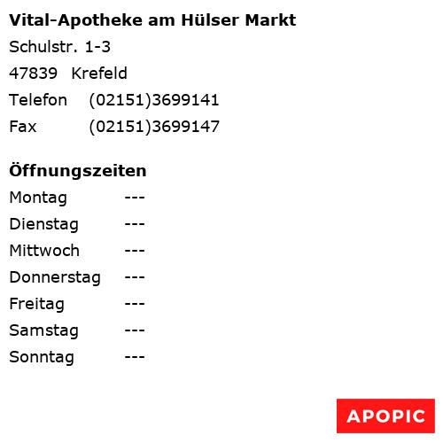 Bild von Vital-Apotheke am Hülser Markt in Krefeld