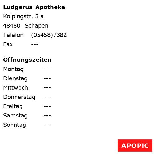 Bild von Ludgerus-Apotheke in Schapen