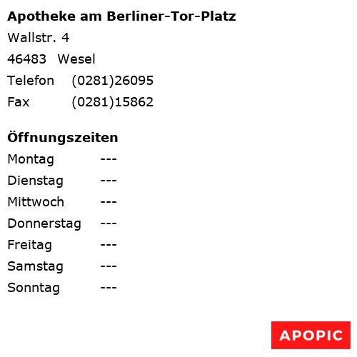 Bild von Apotheke am Berliner-Tor-Platz in Wesel