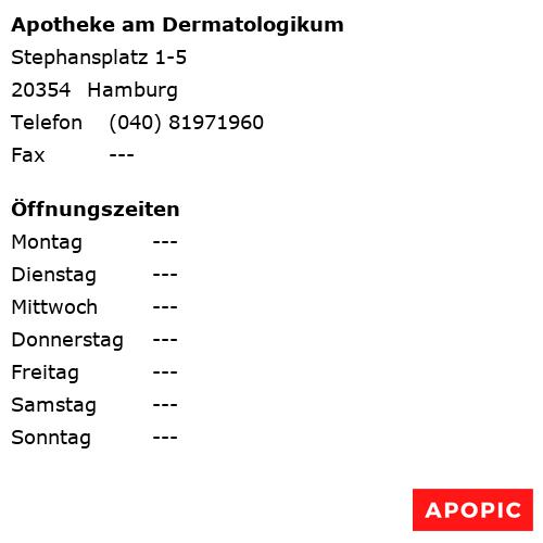 Bild von Apotheke am Dermatologikum in Hamburg