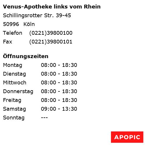 Bild von Venus-Apotheke links vom Rhein in Köln
