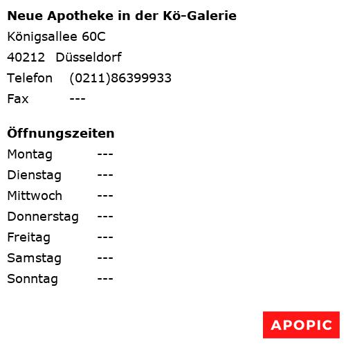 Bild von Neue Apotheke in der Kö-Galerie in Düsseldorf