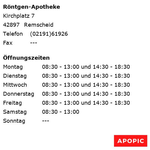 Bild von Röntgen-Apotheke in Remscheid