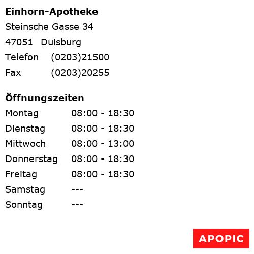 Bild von Einhorn-Apotheke in Duisburg
