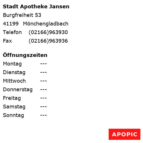 Bild von Stadt Apotheke Jansen in Mönchengladbach