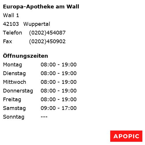 Bild von Europa-Apotheke am Wall in Wuppertal