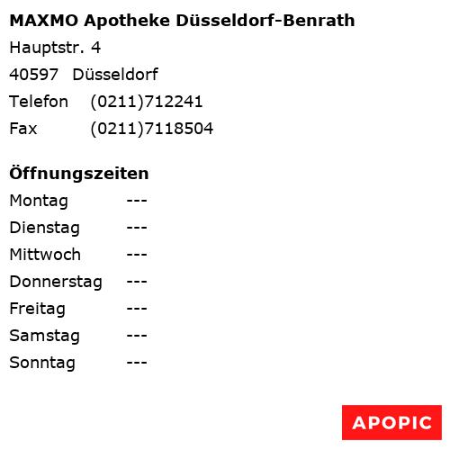 Bild von MAXMO Apotheke Düsseldorf-Benrath in Düsseldorf