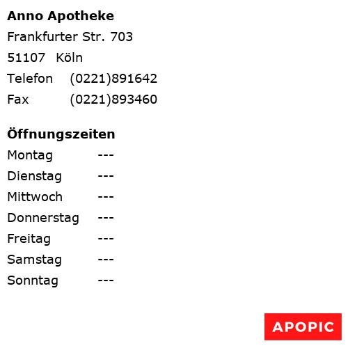 Bild von Anno Apotheke in Köln