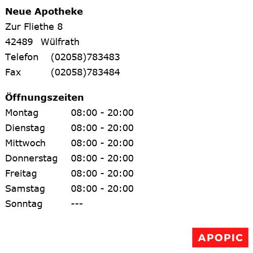 Bild von Neue Apotheke in Wülfrath