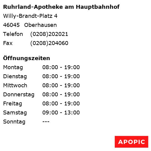 Bild von Ruhrland-Apotheke am Hauptbahnhof in Oberhausen