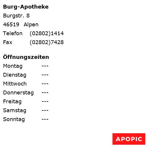 Bild von Burg-Apotheke in Alpen