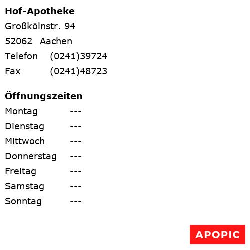 Bild von Hof-Apotheke in Aachen