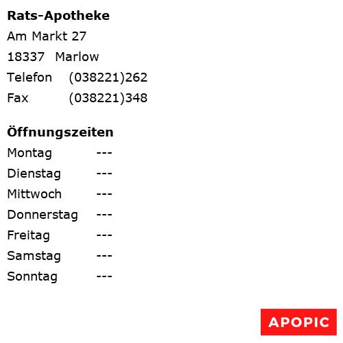 Bild von Rats-Apotheke in Marlow