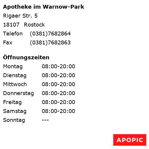 Bild von Apotheke im Warnow-Park in Rostock