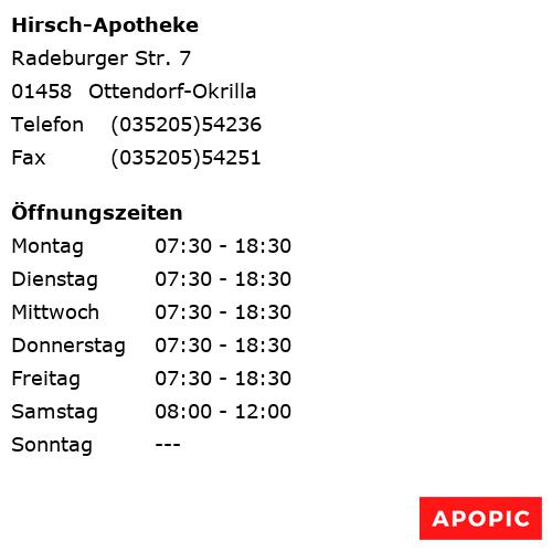 Bild von Hirsch-Apotheke in Ottendorf-Okrilla