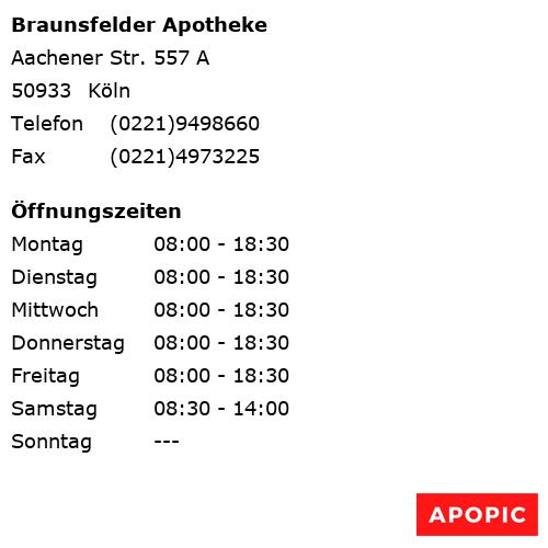 Bild von Braunsfelder Apotheke in Köln