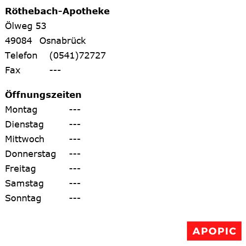 Bild von Röthebach-Apotheke in Osnabrück