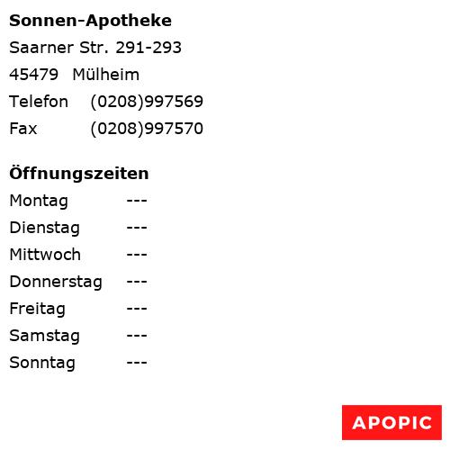 Bild von Sonnen-Apotheke in Mülheim