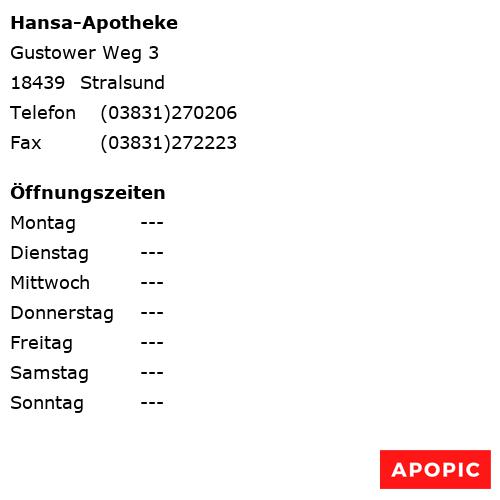 Bild von Hansa-Apotheke in Stralsund