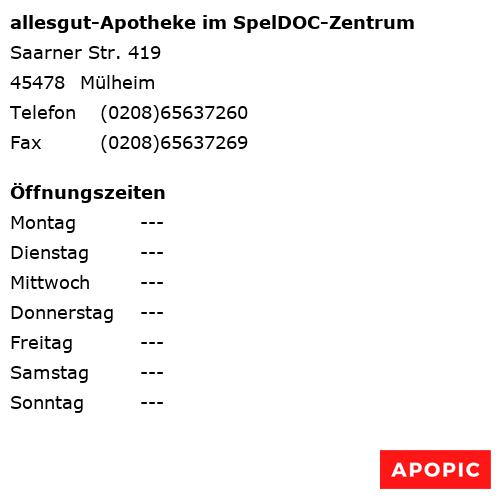 Bild von allesgut-Apotheke im SpelDOC-Zentrum in Mülheim