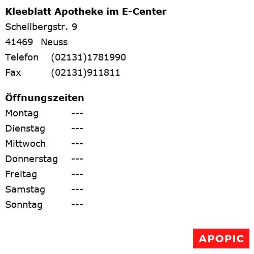 Bild von Kleeblatt Apotheke im E-Center in Neuss