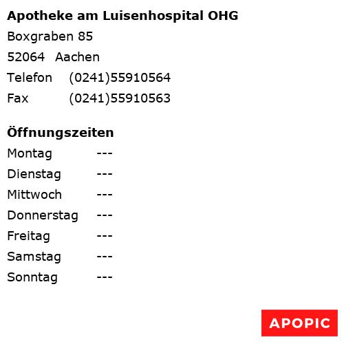 Bild von Apotheke am Luisenhospital OHG in Aachen