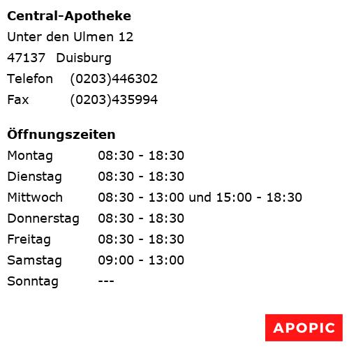 Bild von Central-Apotheke in Duisburg