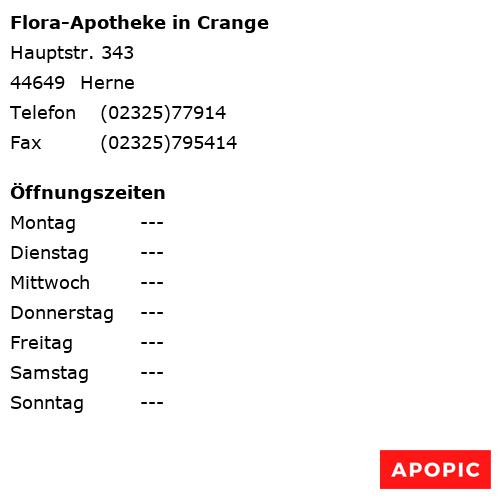 Bild von Flora-Apotheke in Crange in Herne