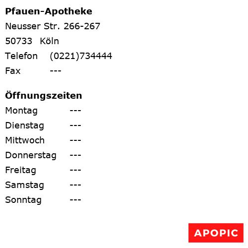 Bild von Pfauen-Apotheke in Köln
