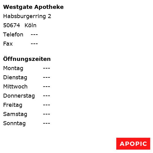 Bild von Westgate Apotheke in Köln