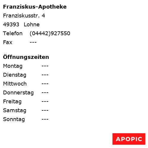 Bild von Franziskus-Apotheke in Lohne