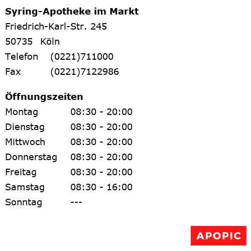 Bild von Syring-Apotheke im Markt in Köln
