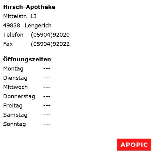 Bild von Hirsch-Apotheke in Lengerich