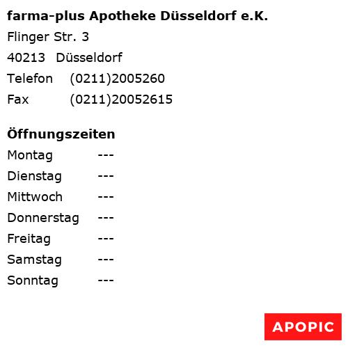 Bild von farma-plus Apotheke Düsseldorf e.K. in Düsseldorf
