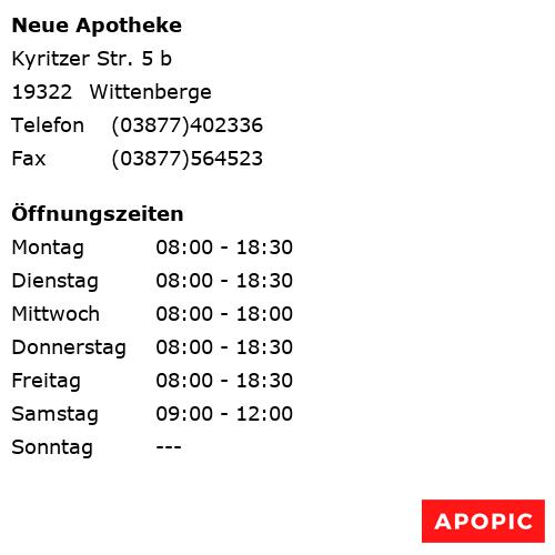 Bild von Neue Apotheke in Wittenberge