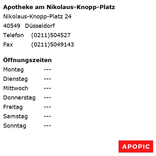Bild von Apotheke am Nikolaus-Knopp-Platz in Düsseldorf