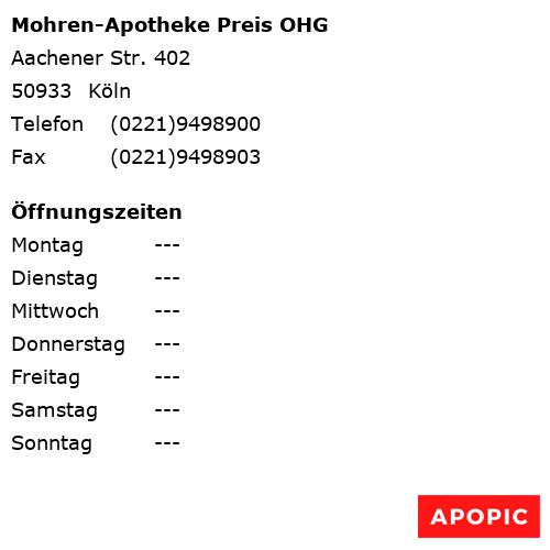 Bild von Mohren-Apotheke Preis OHG in Köln