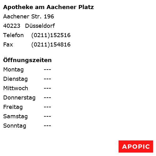 Bild von Apotheke am Aachener Platz in Düsseldorf