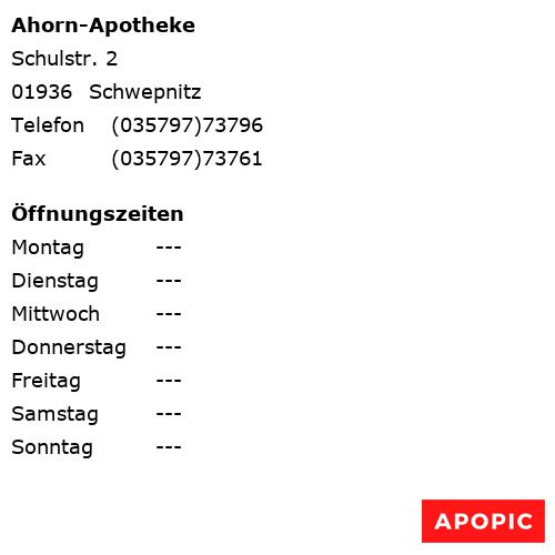 Bild von Ahorn-Apotheke in Schwepnitz